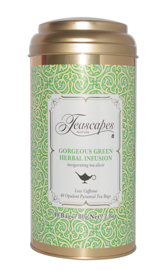 Gorgeous Green Pyramid Tea Bags - 40 bag tin