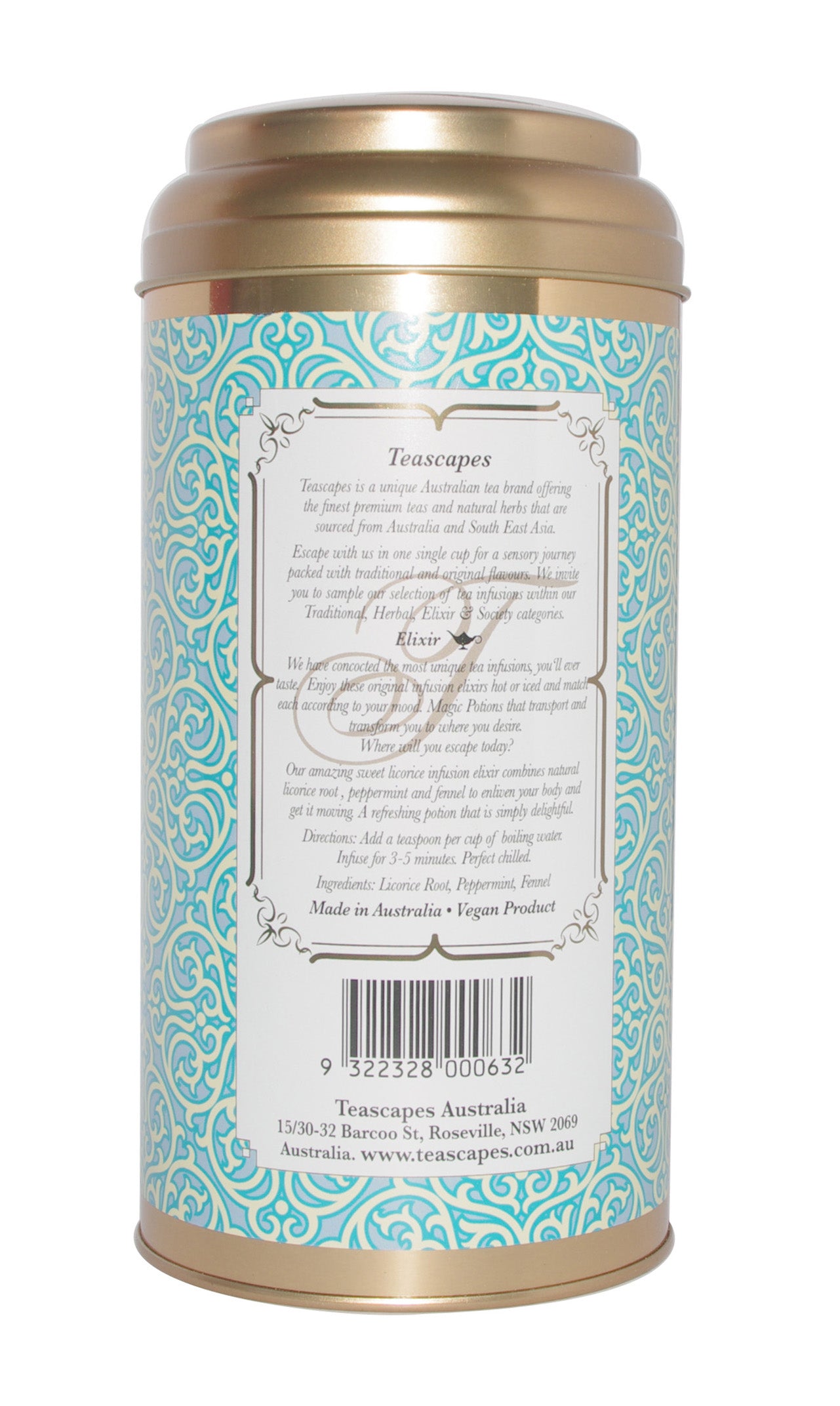 Bliss Herbal Tea Infusion, Licorice & Peppermint 150g Tin