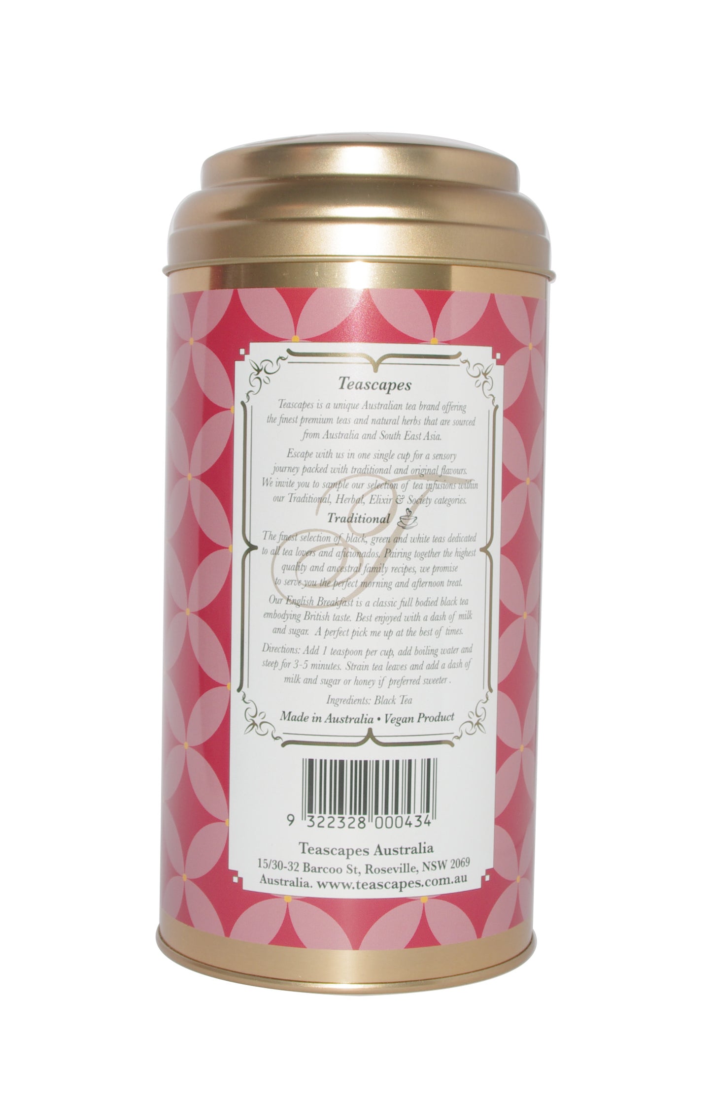 English Breakfast Organic Tea 200g Tin