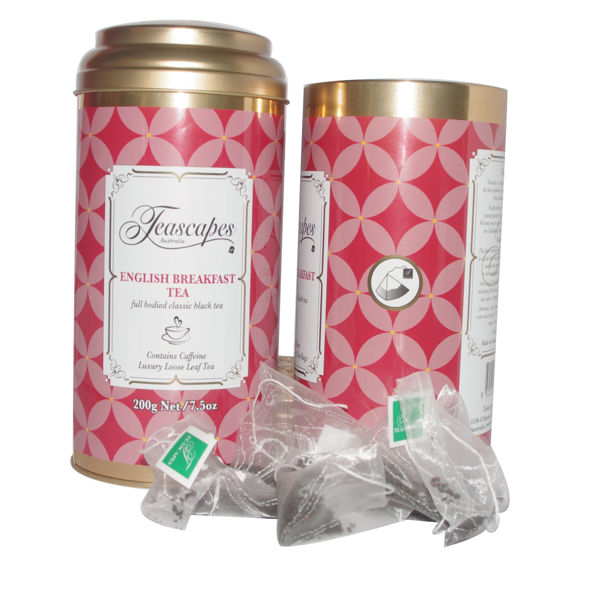 English Breakfast Tea Organic Pyramid Bags - 40 bag tin